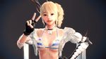  3d blonde_hair bra bukkake cum cum_on_body facial highres lynn_(mabinogi) mabinogi mabinogi_heroes solo tongue underwear v 