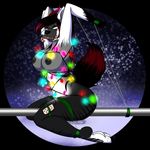  anthro areola armpits bdsm bondage bound breasts candy candy_cane canine female food horn looking_at_viewer mammal mizukithia nipples solo thick_thighs 