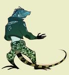 ambiguous_gender anthro camo clothed clothing iguana lizard reptile scalie simple_background solo zarnala 