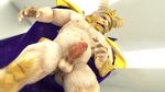  2017 3d_(artwork) anthro anus armor asgore_dreemurr beard blonde_hair blue_eyes chest_fur crown digital_media_(artwork) erection facial_hair fur hair horn humanoid_penis king kreic looking_at_viewer male mammal muscular nipples penis pink_anus precum royalty undertale video_games white_fur 