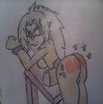  bdsm blonde_hair bondage bound captured cheetah cheetara feline female hair invalid_tag jac_(artist) mammal markings nude restrained solo spank_marks spanking spots thundercats 