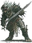 1_eye antipaladin armor dungeons_&amp;_dragons falchion fangs gnoll helmet hyena jewelry male mammal necklace official_art pathfinder plate_armor scar solo warrior weapon 