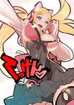  blonde_hair blue_eyes breasts cat_ear_headphones cat_tail from_below gloves headphones large_breasts long_hair lucky_chloe paw_gloves paws solo tail tekken tekken_7 thighhighs tomoyuki_kotani twintails zettai_ryouiki 