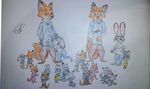  canine colored disney drawning family fox invalid_color invalid_tag judy_hopps lagomorph mammal multiple_(disabiguation) nick_wilde pencil_(disambiguation) rabbit romantic_couple scan size_difference young zootopia 