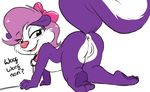  all_fours anthro anus collar feet fifi_la_fume mammal pussy roleplay skunk smitty_g tiny_toon_adventures warner_brothers 