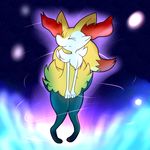  ambiguous_gender braixen canine cottoncanyon eyes_closed fox fur invalid_tag magic mammal nintendo pok&eacute;mon solo standing video_games 