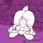  against_wall anus big_breasts boss_monster breasts caprine female goat large_areolas mammal nipples nude presenting pussy pussy_juice toriel undertale upside_down uuoouu video_games 