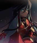  black_hair blue_eyes endend_(shinia) izumi-no-kami_kanesada japanese_clothes long_hair male_focus solo touken_ranbu very_long_hair 