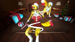  2016 3d_(artwork) anthro big_breasts breasts candy candy_cane canine christmas digimon digital_media_(artwork) female first_person_view food fox garry&#039;s_mod garrysmod gift holidays looking_at_viewer lordzbacon mammal renamon ribbons seductive sibling teasing twins 