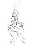  anthro anus clothed clothing clothing_lift female guoh lagomorph mammal partially_clothed presenting pussy rabbit skirt skirt_lift solo 