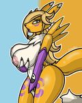  belly big_breasts big_butt blonde_hair blue_eyes breasts butt canastus claws crossover digimon embarrassed female fur hair long_hair magic mario_bros nintendo nipples nude open_mouth renamon rosalina_(mario) solo super_mario_galaxy tattoo transformation video_games wide_hips yellow_fur 