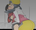  1girl age_difference ass breasts crystal_(pokemon) gold_(pokemon) hetero large_breasts name_john pokemon pokemon_(game) pokemon_gsc pokemon_hgss 