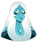  alien blue_diamond blue_eyes blue_lips blue_skin cartoon_network female gem_(species) hair lips solo steven_universe tears unknown_artist white_hair 