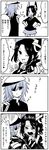  /\/\/\ 2girls black_gloves blush cape comic cosplay crying crying_with_eyes_open eyepatch flying_sweatdrops gloves grabbing greyscale hat headgear heart heart_background highres kaga3chi kantai_collection kiso_(kantai_collection) monochrome multiple_girls necktie one_eye_closed partly_fingerless_gloves pointing remodel_(kantai_collection) sailor_hat school_uniform short_hair simple_background tatsuta_(kantai_collection) tears tenryuu_(kantai_collection) tenryuu_(kantai_collection)_(cosplay) 