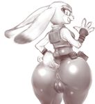  anthro anus big_butt butt disney female hoihoi huge_butt judy_hopps lagomorph looking_back mammal pussy rabbit zootopia 