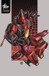  dated decepticon deviantart_username energy_cannon franciscoetchart glowing glowing_eyes insignia mecha realistic red_eyes robot science_fiction signature thrust transformers watermark 