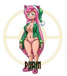  animal_humanoid breasts clothed clothing female green_eyes hat humanoid jigglypuff legwear mammal minus8 night_cap nintendo open_shirt pajamas panties pok&eacute;mon slippers socks underwear video_games 