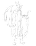  anthro belt burning charizard chemical chemicals clothing fire flask horn invalid_tag lab_coat male marauder6272 nintendo pants pok&eacute;mon shirt solo video_games wings 