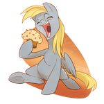  derpy_hooves_(mlp) equine eyelashes eyes_closed feathered_wings feathers female feral food friendship_is_magic fur grey_feathers grey_fur hooves mammal muffin my_little_pony nude open_mouth pegasus seanica sitting smile teeth tongue wings 
