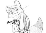  2017 anthro black_and_white canine clothed clothing disney duo english_text fox ittybittykittytittys jack_savage kissing lagomorph male male/male mammal monochrome nick_wilde rabbit simple_background sound_effects text white_background zootopia 