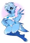  &lt;3 anthro avian bird breasts clothed clothing female looking_at_viewer open_mouth smile solo spirale thick_thighs tweetfur under_boob wide_hips 