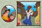  beauty_and_the_beast belle bimbette gaston lefou mark_scerpella 