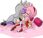  amy_rose blush breasts female greymelon kissing lesbian sega sonic_(series) sonic_team venus_the_hedgehog 