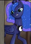  2017 equine female feral friendship_is_magic horn mammal my_little_pony pencils_(artist) princess_luna_(mlp) smile solo winged_unicorn wings 