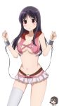  :o armpit_crease ass_visible_through_thighs bangs bare_arms bare_shoulders belt black_hair blood blue_eyes blurry blush blush_stickers breasts breasts_apart camera chains chibi chibi_inset collarbone commentary_request cowboy_shot crop_top cuffs eyebrows_visible_through_hair frilled_skirt frills gluteal_fold handcuffs hands_up highres holding holding_camera legs_apart long_hair medium_breasts microskirt midriff multiple_girls navel neckerchief nosebleed onjouji_toki parted_lips pink_shirt red_eyes red_neckwear reisaki_(tokisaki24) revealing_clothes saki saki_achiga-hen school_uniform shimizudani_ryuuka shirt short_hair simple_background single_thighhigh skirt sleeveless sleeveless_shirt solo_focus standing stomach thighhighs thighs white_background white_legwear white_skirt zettai_ryouiki 