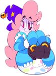  balls big_hair clothed clothing crossdressing dress footwear girly hair hat humanoid looking_at_viewer mrs.mayhem pink_hair underwear vimhomeless wizard_hat 