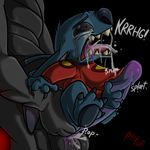  abdominal_bulge alien all_the_way_through big_dom/small_sub blood bruised crying cum cum_from_mouth cum_in_mouth cum_inside cum_through disney dragon extreme_penetration forced fuf garret_mvahd_(oc) lilo_and_stitch male male/male penetration rape sadism scalie sex sexual_torture stand_and_carry_position standing stitch tears 