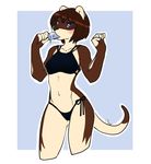  anthro bikini clothing female food hiddenwolf looking_at_viewer mammal mustelid open_mouth otter popsicle solo standing swimsuit 