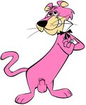  alternate_version_available animal_genitalia anthro balls bottomless bow casual clothed clothing edit feline flaccid fur grin half_clothed male mammal nude penis pink_fur pubes sheath snagglepuss snagglepuss_(show) solo strudae_(artist) tuft whiskers 