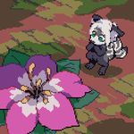  animated anthro artist cecily_catherine digital_media_(artwork) female flower mammal ouroporos pixel_(artwork) plant red_panda tentacles 