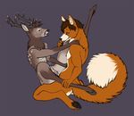  anthro breasts canine cervine cum cum_in_pussy cum_inside deer duo erection female fox kneeling male male/female mammal nude penetration pussy sex sindaj small_breasts vaginal vaginal_penetration 