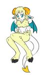  alpha_channel blue_eyes caprine cashmere cute dragon ewe female flat_colors freckles hooves horn hybrid mammal monster_girl_(genre) nervous nude safe scales sheep shy simple_background sitting spottyfreak transparent_background wings wool zodiac_dragon 