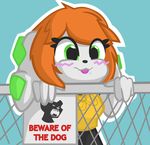  anthro canine cloudi-nexik dog female fence freedom_planet freedom_planet_2 mammal milla_basset text tongue tongue_out video_games 