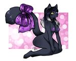  anthro breasts canine female hiddenwolf kneeling looking_at_viewer mammal nipples nude smile solo thick_thighs 