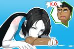  1boy 1girl cum ejaculation fellatio grey_hair k.o. lesseinsanimer little_mac nintendo penis ponytail punch-out!! super_smash_bros. white_skin wii_fit wii_fit_trainer 