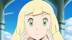  3girls animated blonde_hair blue_eyes blue_hair bounsweet green_eyes green_hair mao_(pokemon) multiple_girls pokemon pokemon_(anime) pokemon_sm pokemon_sm_(anime) satoshi_(pokemon) suiren_(pokemon) 