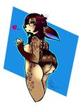 anthro breasts butt female hiddenwolf lagomorph looking_at_viewer mammal nipples nude rabbit smile solo standing 