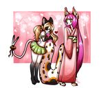  &lt;3 anthro bear canine clothing duo female fur hair hiddenwolf japanese_clothing kimono long_hair mammal panda smile standing 