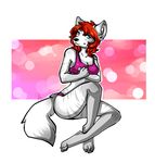  anthro canine clothed clothing female fur hair hiddenwolf looking_at_viewer mammal simple_background smile solo 