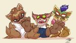  anthro foot_fetish foot_focus hindpaw jammerhighwind kennen_(lol) league_of_legends male paws plantigrade teemo_(lol) video_games yordle ziggs 