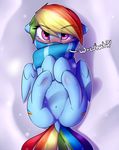  2017 absurd_res ambiguous_gender blush captainpudgemuffin cutie_mark dialogue dock edit english_text equine feathered_wings feathers featureless_crotch feral friendship_is_magic hair hi_res hooves looking_at_viewer lying mammal multicolored_hair multicolored_tail my_little_pony on_back pegasus rainbow_dash_(mlp) rainbow_hair rainbow_tail scarf solo text underhoof wings 