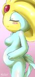  anthro breasts eyes_closed fat mutuki pokemon pregnant smile uxie 