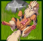  2016 animal_genitalia antiroo anus arcanine balls canine errection feral hindpaw lookin_at_viewer male mammal nintendo nude paws penis pok&eacute;mon sheath showoff solo tall_grass video_games 