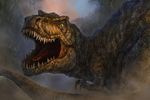  2016 dinosaur simple_background theropod tyrannosaurus_rex 