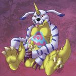  after_orgasm balls cum cum_on_self digimon erection front_view gabumon horn lizard male moobs nipples overweight overweight_male pelt penis reptile rubygirl14 scalie signature sitting solo spread_legs spreading tongue tongue_out uncut 