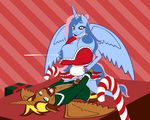  2016 ahegao anthro big_breasts bird_wings bouncing_breasts breasts christmas clitoris costume cowgirl_position elf equine fan_character female fibs holidays horn horse huge_breasts humanoid lactating looking_pleasured male male/female mammal mrs._claus my_little_pony on_top partial_nudity penis pony prince_cosmic_light princess_sorraia pussy sex winged_unicorn wings 